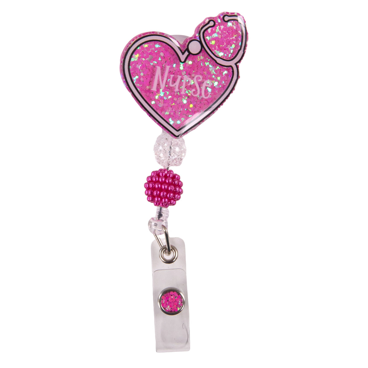 Pink Floral Heart Badge Reel-anatomical Heart Badge Reels-badge Reel Nurse  Heart -  Canada