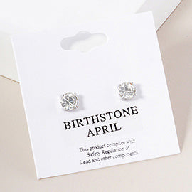 Birthstone Stud Earrings