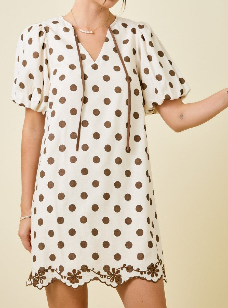 lady diana polka dot dress – Beyond Blessed Boutique double-layer chest