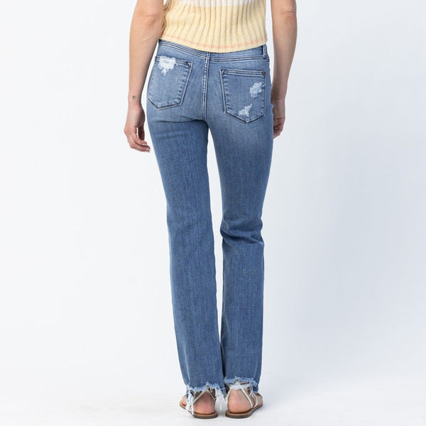 Judy Blue Mid Rise Katie Straight Jeans