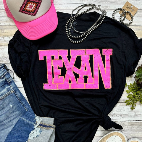 Texan Pink & Orange Ink Tee