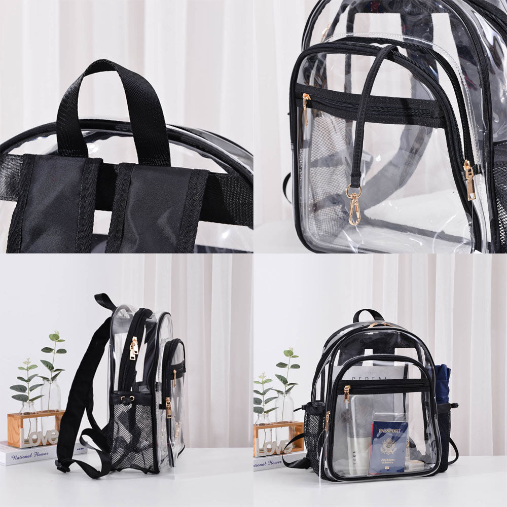 Clear front outlet backpack