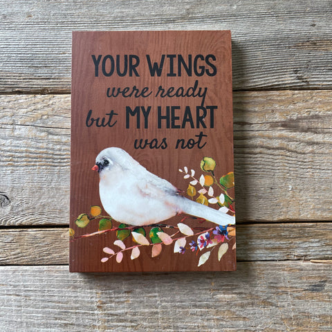 Memorial Birds Message plaques that hang or stand