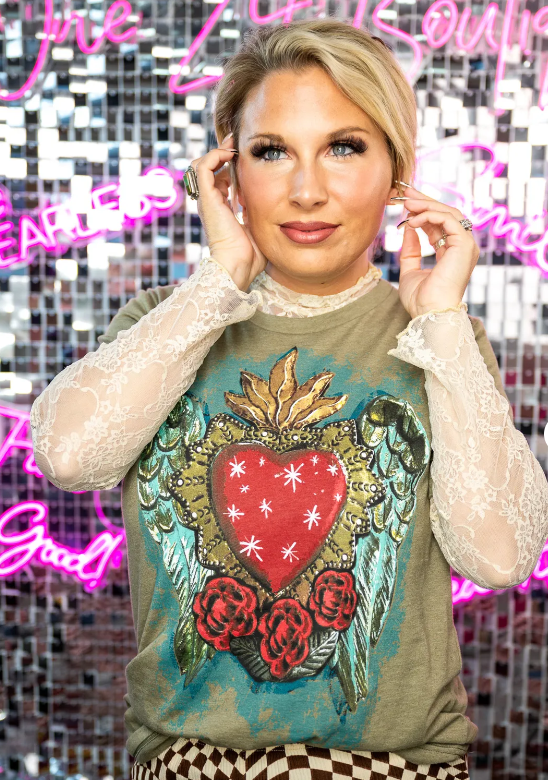Sacred Heart Tee Beyond Blessed Boutique