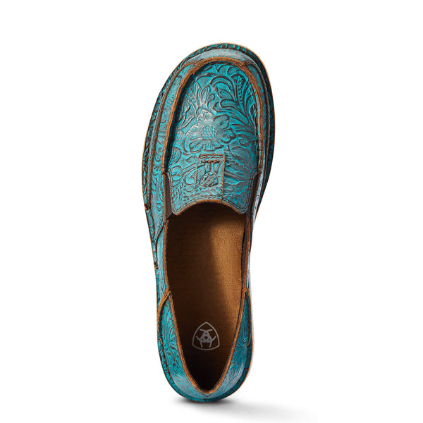 Womens Turquoise Floral Emboss Cruiser