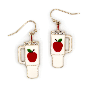 Enamel Tumbler Teacher Fuel Earrings