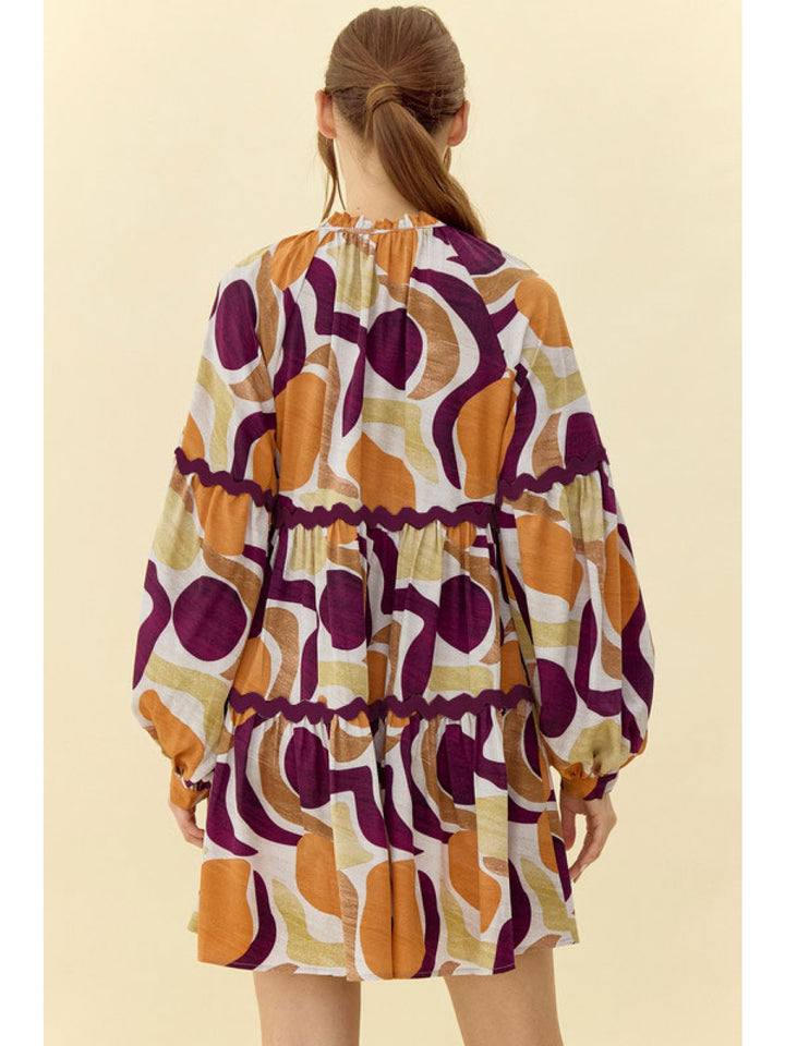 Sylvies Abstract print  Print Dress