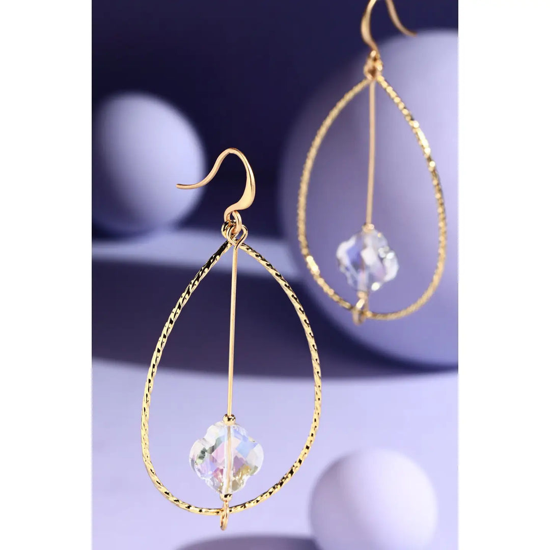 Thin Wire Earrings with Bead Accents