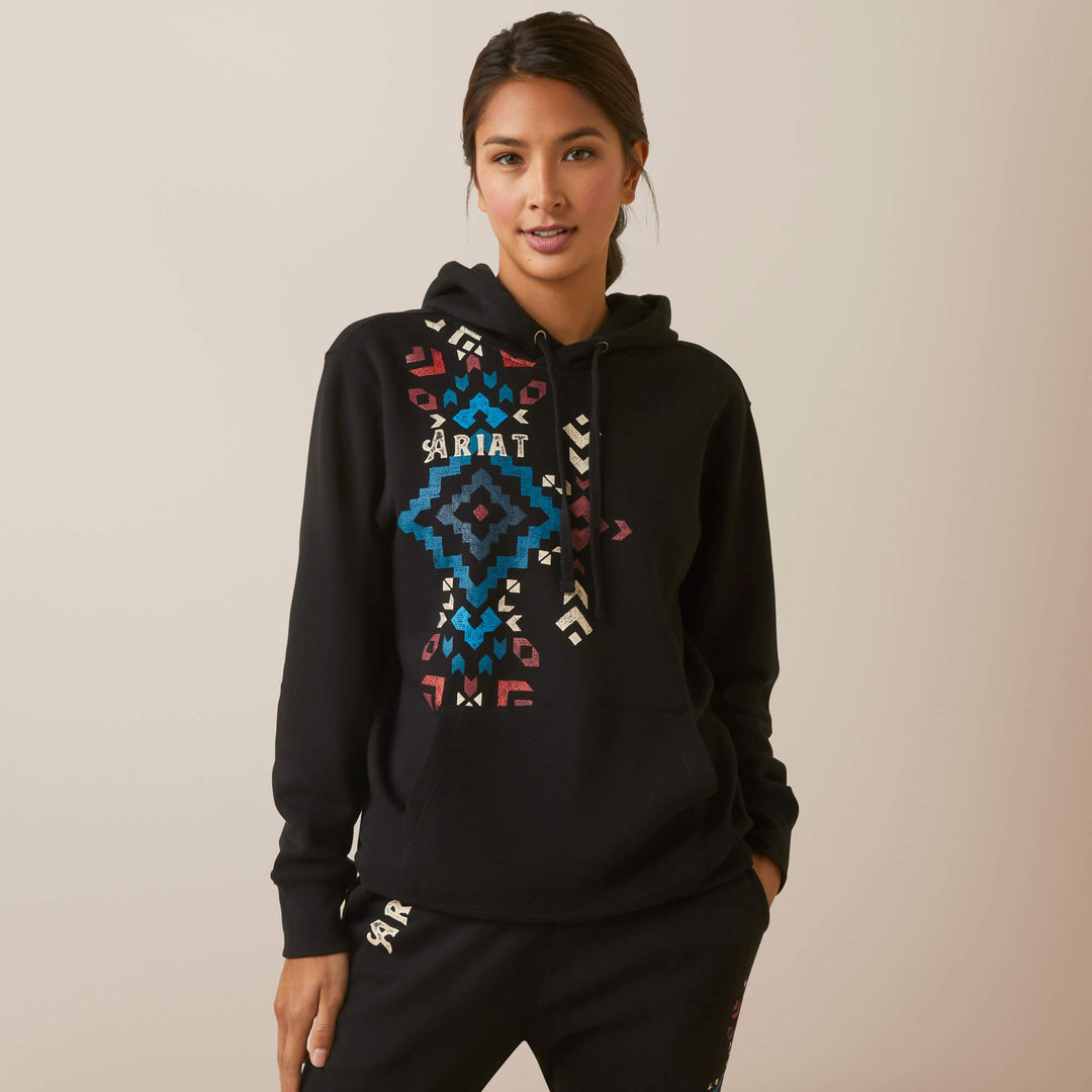 WOMEN'S Style No. 10046448 REAL Geo Hoodie- Black