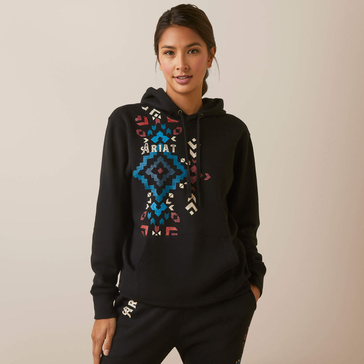 WOMEN'S Style No. 10046448 REAL Geo Hoodie- Black