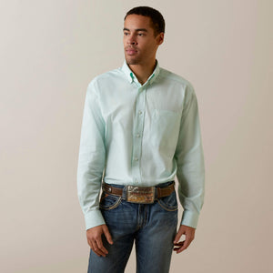 MEN'S Style No. 10045024 Solid Slub Classic Fit Shirt-Mist Green