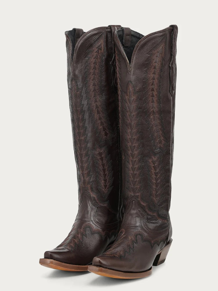 Corral Ladies CHOCOLATE SERRATED PATTERN BOOT -A5232