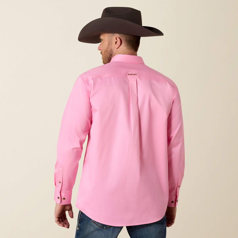 Solid Twill Classic Fit Shirt-10016692-Prism Pink