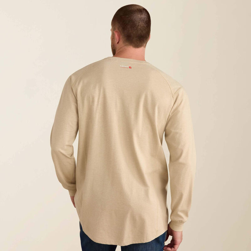 Ariat  FR Air Crew LS Shirt-SAND HEATHER-10022328