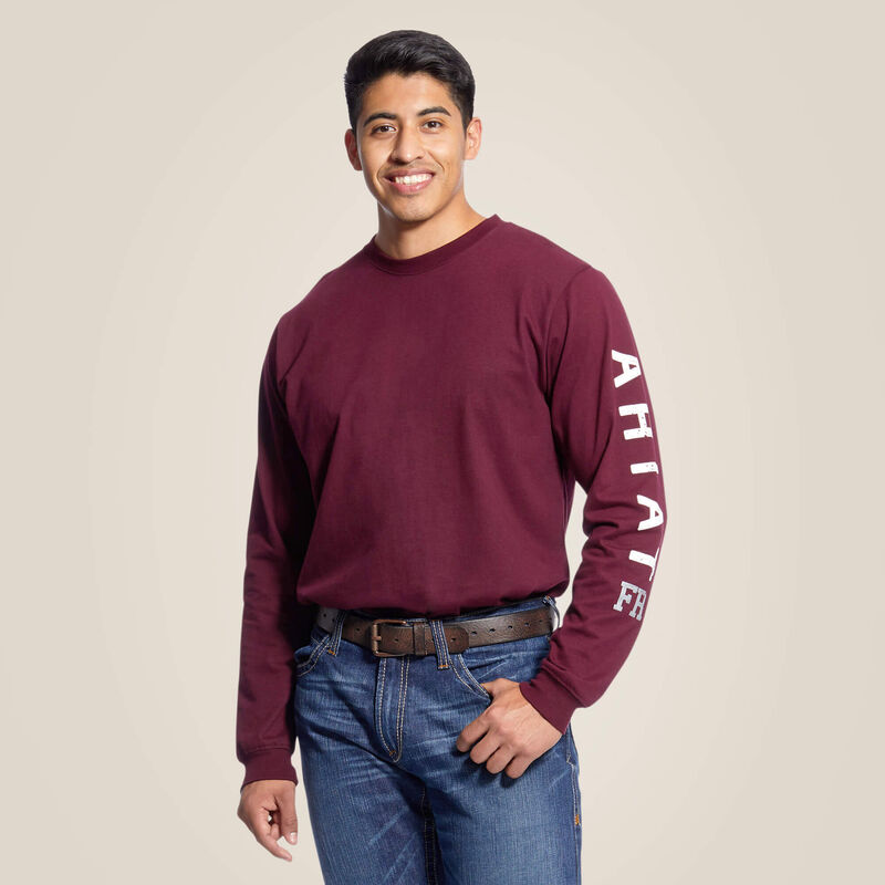 FR Roughneck Skull Logo T-Shirt_ Malbec-10026435