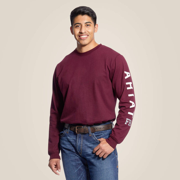 FR Roughneck Skull Logo T-Shirt_ Malbec-10026435