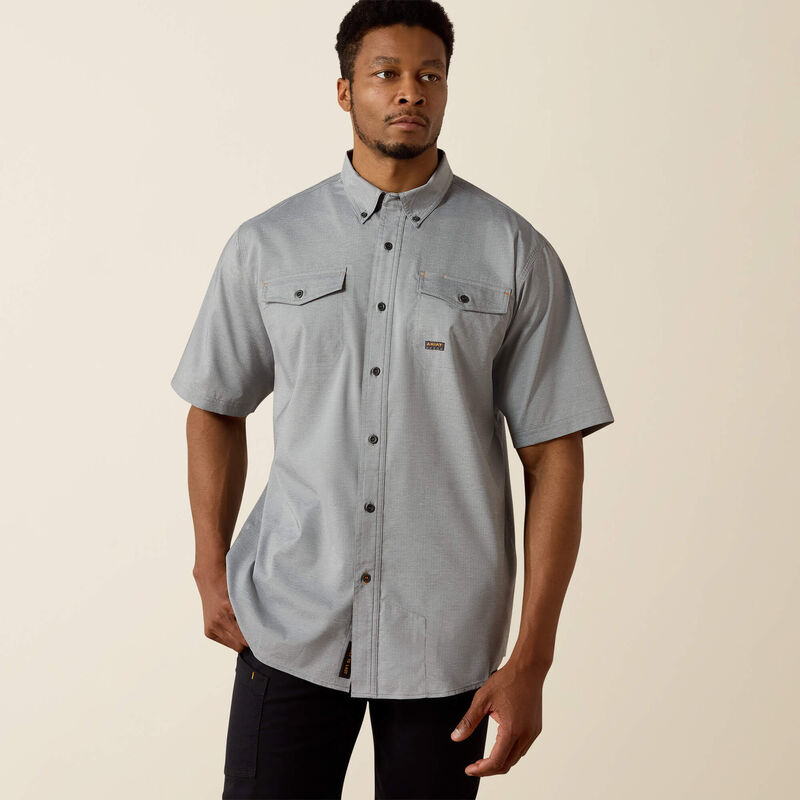 Rebar Made Tough VentTEK DuraStretch Work Shirt-10031024-CHARCOAL HEATHER