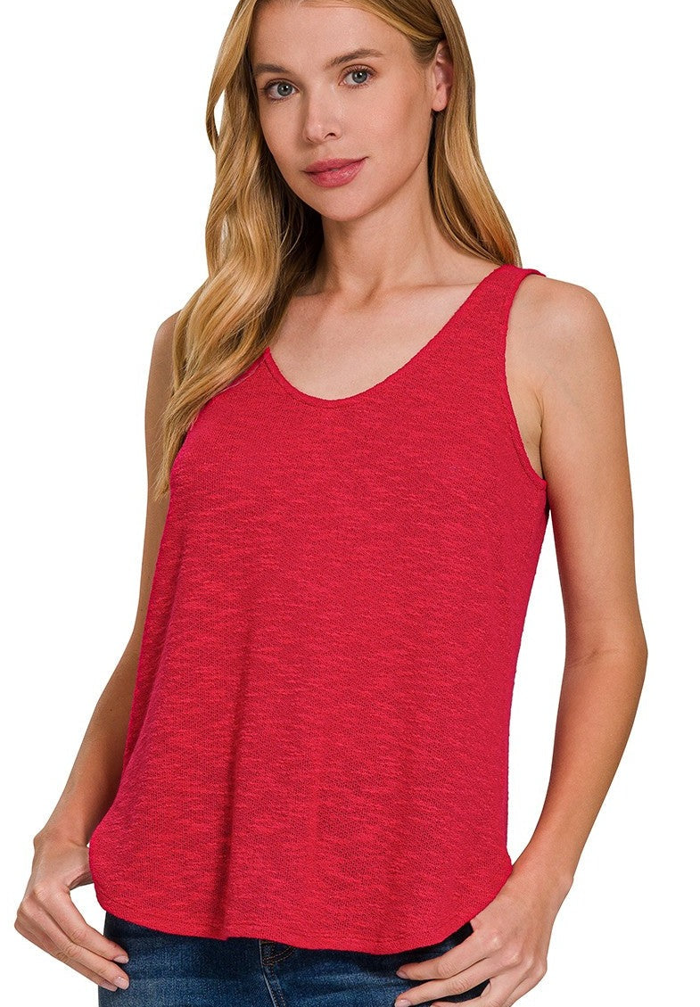 DOUBLE SCOOP NECK TANK TOP