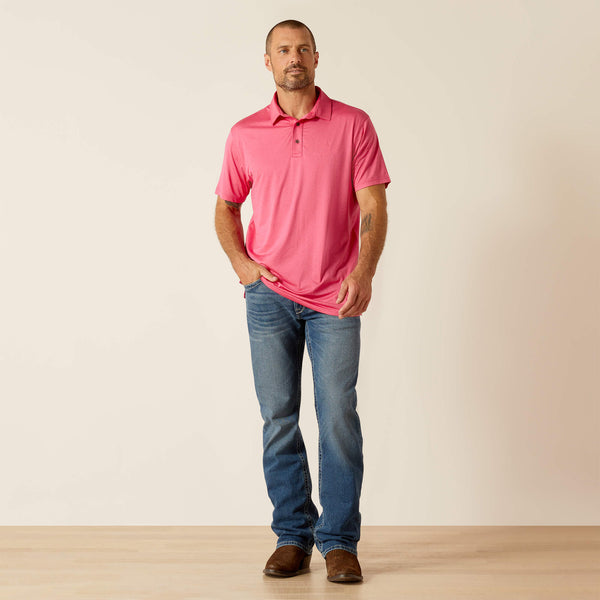 MEN'S Style No. 1005312 Charger 2.0 Fitted Polo-Pink Pulse