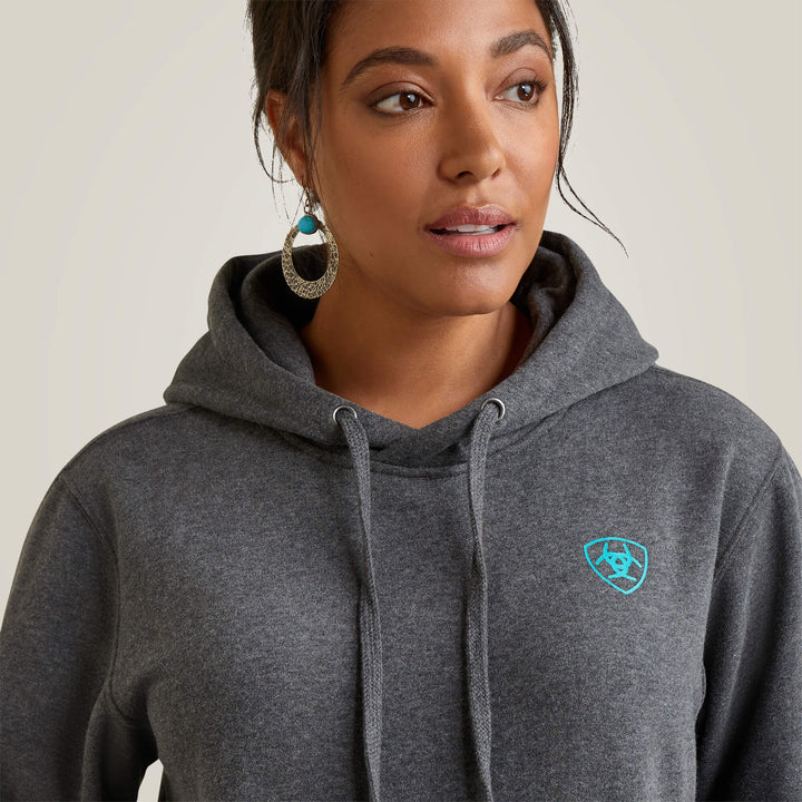 WOMEN'S Style No. 10040811 Ariat Logo Hoodie-heather