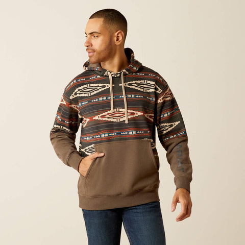 Men's Style No. 10052452 Color Block Hoodie-Brindle