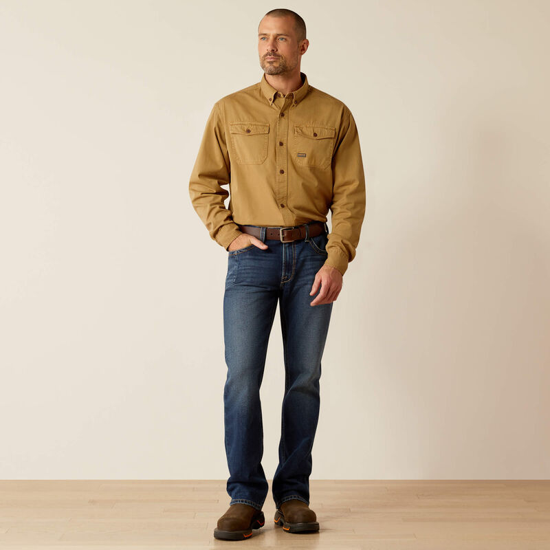 Rebar Work Wear Washed Twill Work Shirt-10052940