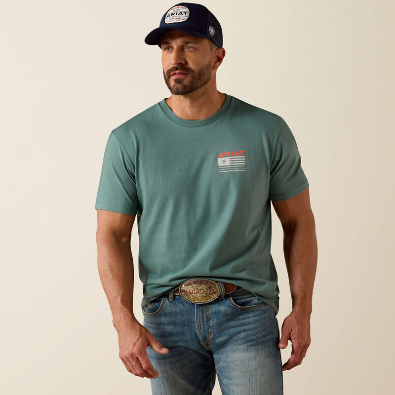 Ariat Hidden Valley Flag Classic Fit T-Shirt-10061355