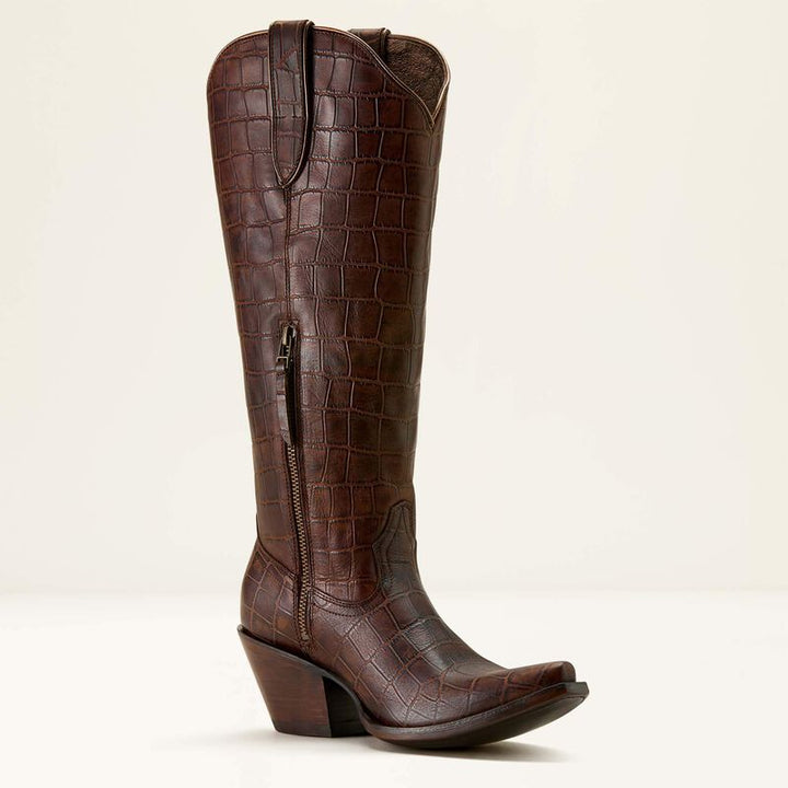 WOMEN'S Style No. 10061831 Casanova X Toe Western Boot-LUXE ESPRESSO CROC PRINT