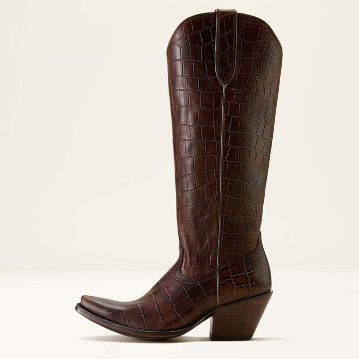 WOMEN'S Style No. 10061831 Casanova X Toe Western Boot-LUXE ESPRESSO CROC PRINT