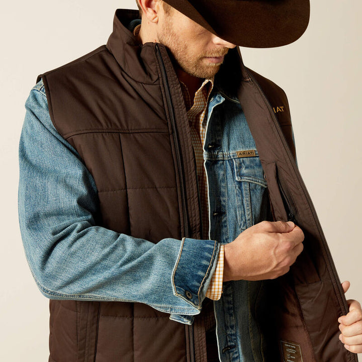 Men's Ariat Crius Insulated Vest-10062603-Brown