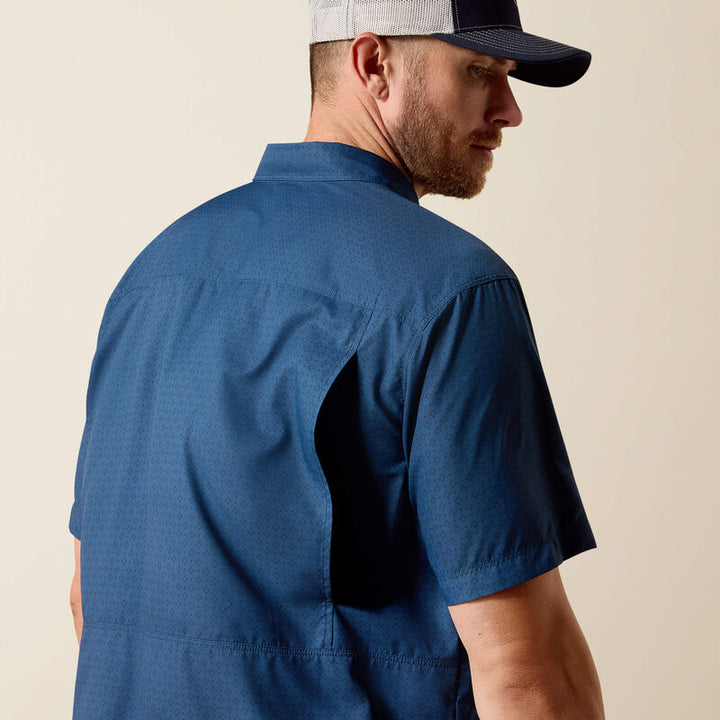 Ariat Printed VentTEK Outbound Classic Fit Shirt-10071050-DARK DENIM NAVY