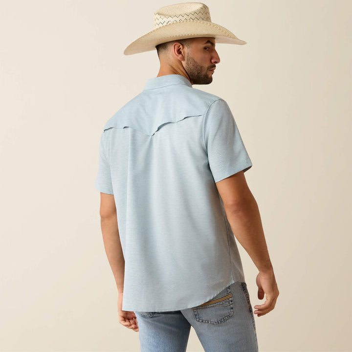 Ariat VentTEK Western Fitted Snap Shirt-10071255 Blue Heather