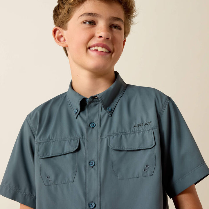 Ariat Boys VentTEK Outbound Classic Fit Shirt-10071262-DARK SLATE
