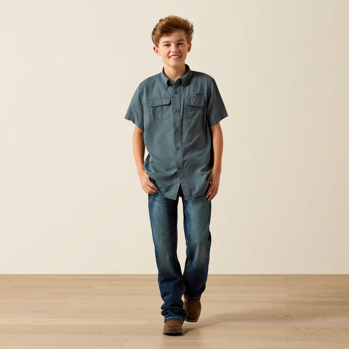 Ariat Boys VentTEK Outbound Classic Fit Shirt-10071262-DARK SLATE