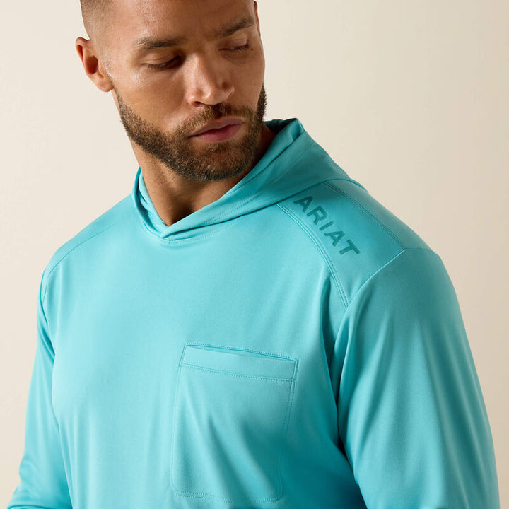 Rebar Work Wear Rebar Sunblocker Hooded Shirt-10071441-Aquarelle