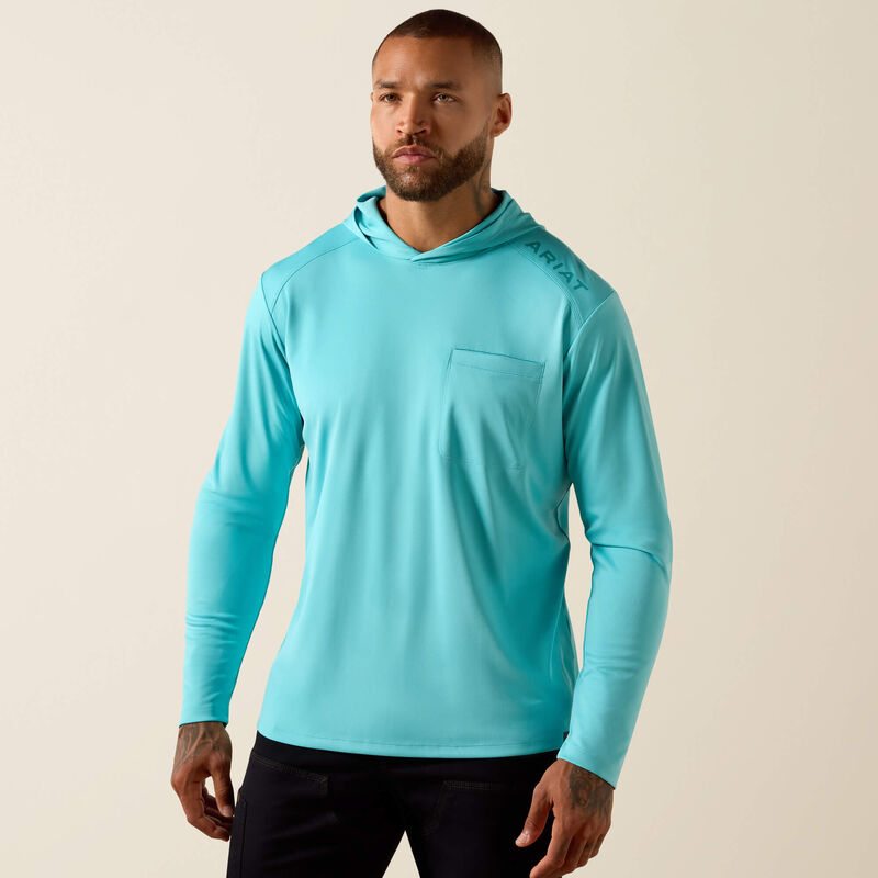 Rebar Work Wear Rebar Sunblocker Hooded Shirt-10071441-Aquarelle