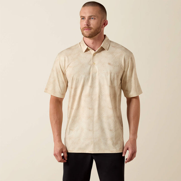 Ariat 360 Airflow Classic Fit Polo-CREME BRULEE-10071473