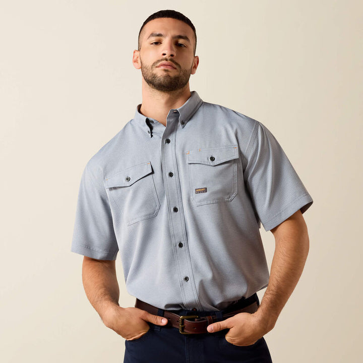 Rebar Work Wear Made Tough VentTEK DuraStretch Work Shirt-10071546-Denim