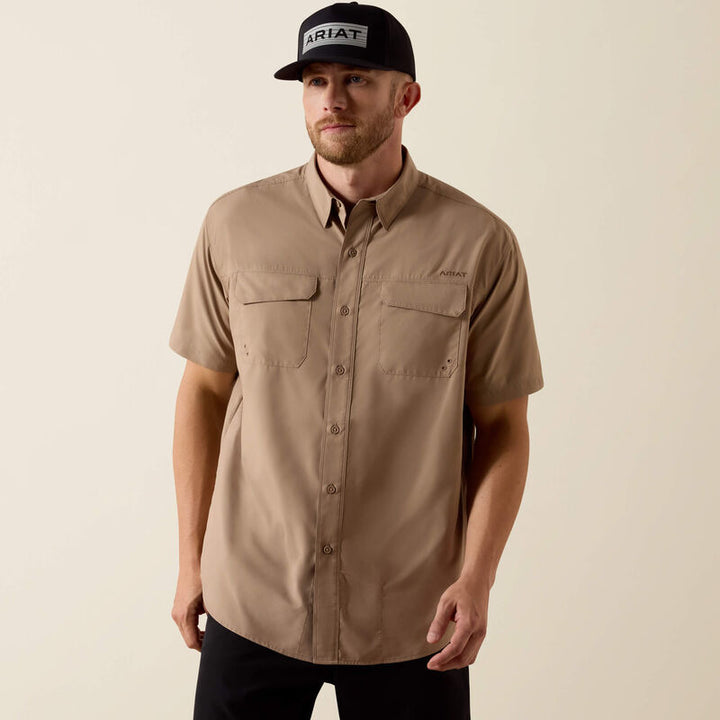 Ariat VentTEK Outbound Classic Fit Shirt-TAUPE GREY-10071552