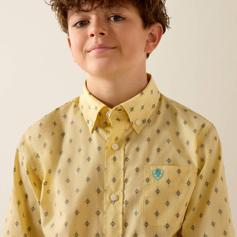 Ariat Boys Pacey Shirt-10071678-SUNLIGHT MEDALLION