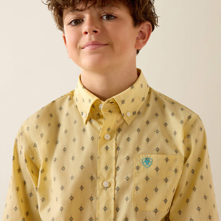 Ariat Boys Pacey Shirt-10071678-SUNLIGHT MEDALLION