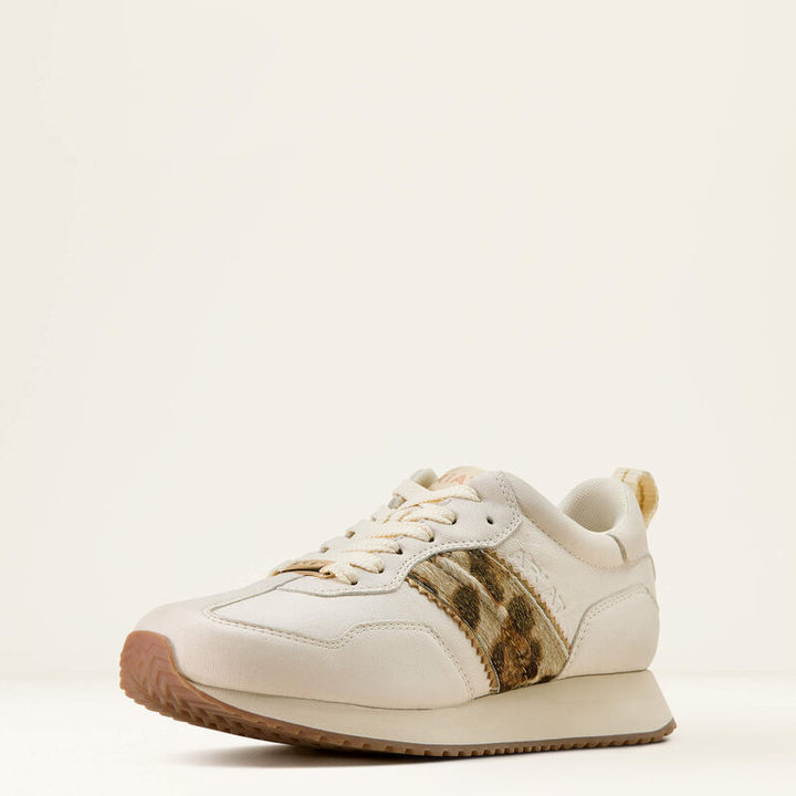 Ariat Ladies Ranch Runner Lace Up Sneakers-Cream Leopard-10074338