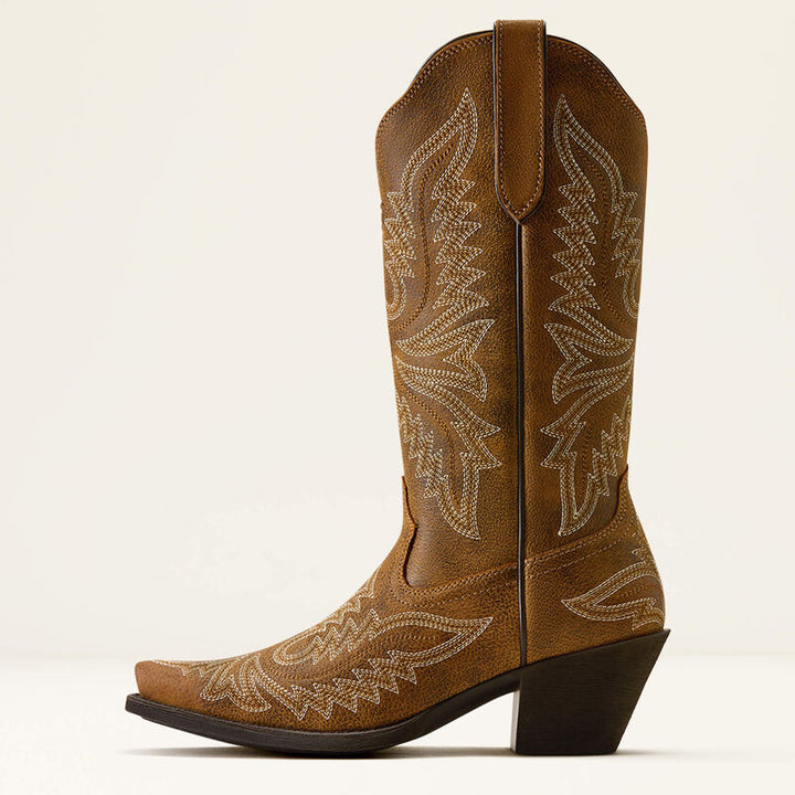 Round Up Collins D Toe Western Boot-10080383-BROWN BOMBER