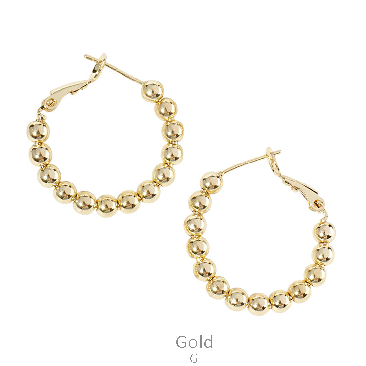 Bead Hoop Earring