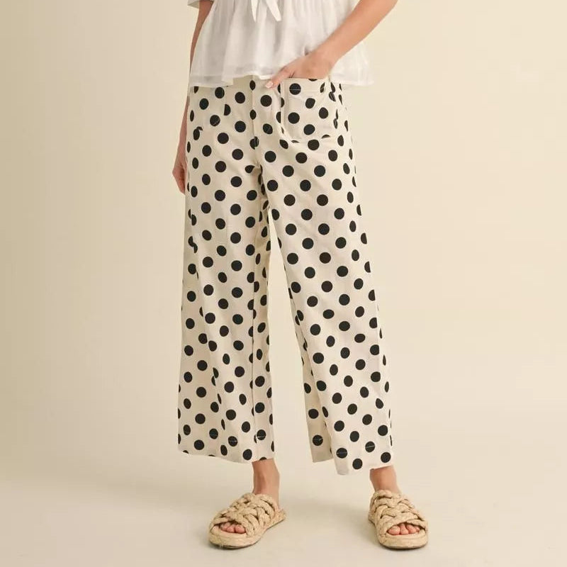 Bri Polka Dot Wide Leg Pants