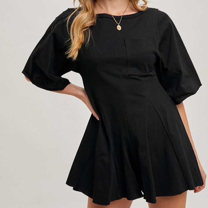 Button Back Short Romper