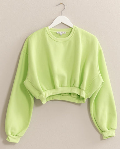 Terry Cropped Sweatshirt