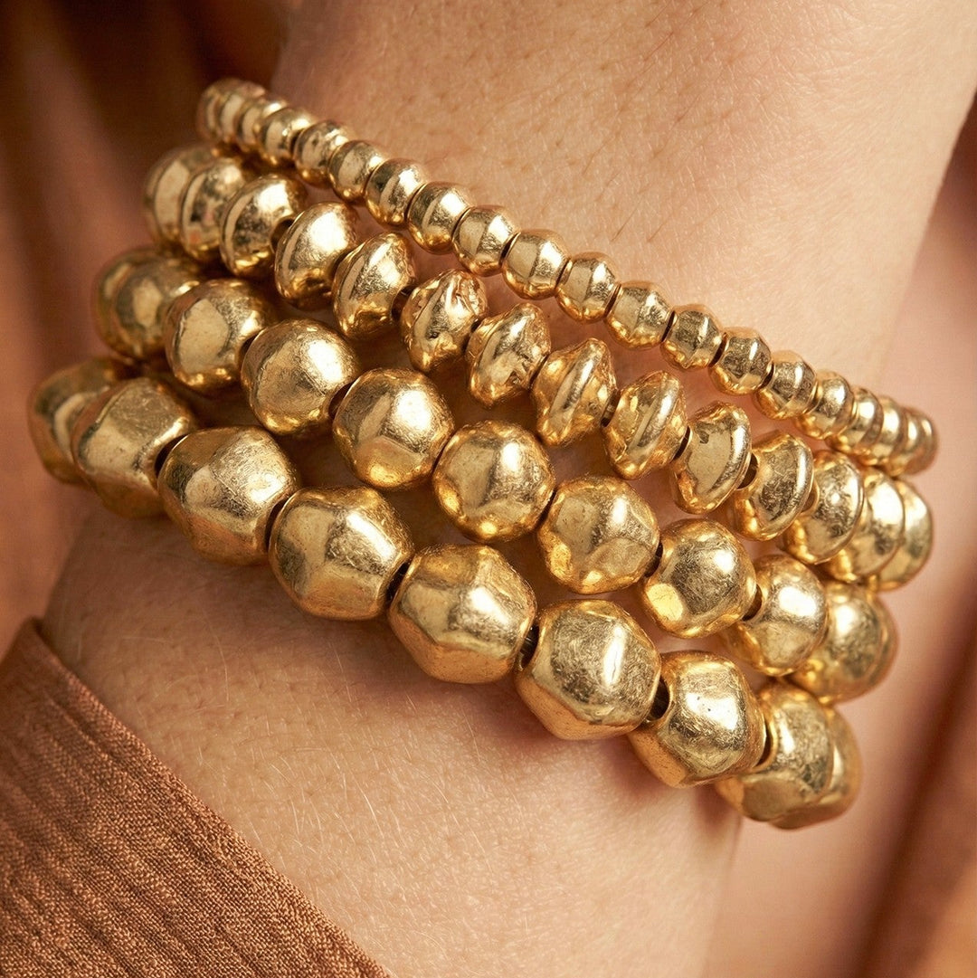 Hollow Bead Stretch Bracelet Set