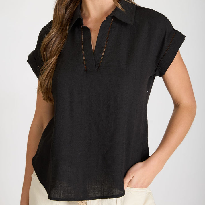 Liney Lace Detailed Top