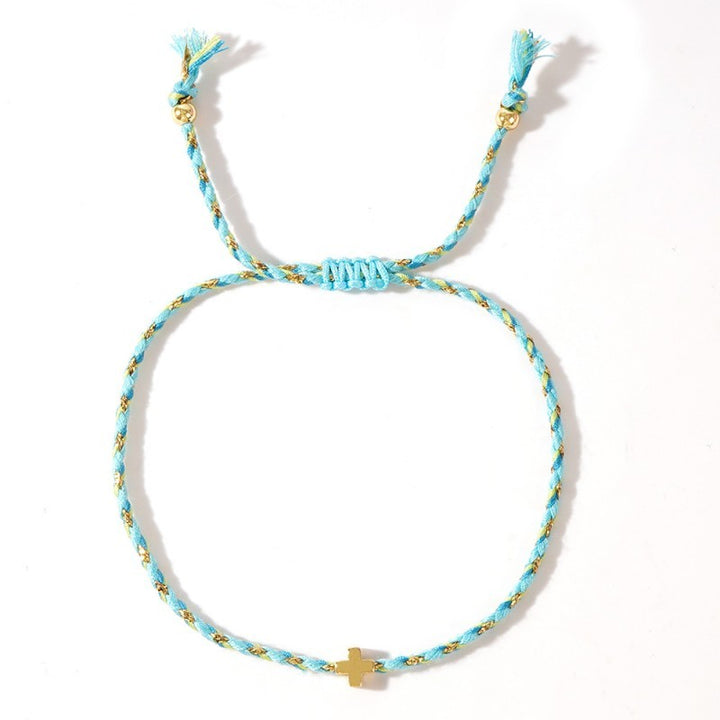 Corded Cross Bracelet